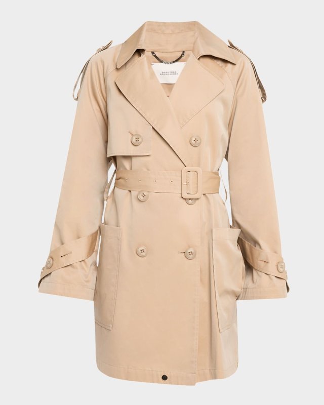 Luxury Layer Double-Breasted Cotton Coat
